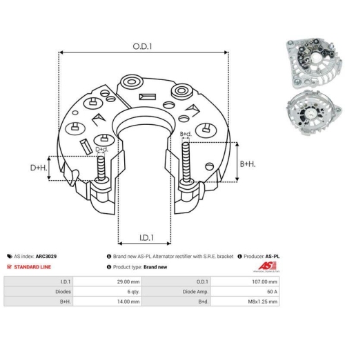 AS-PL Gleichrichter, Generator AS ARC3029