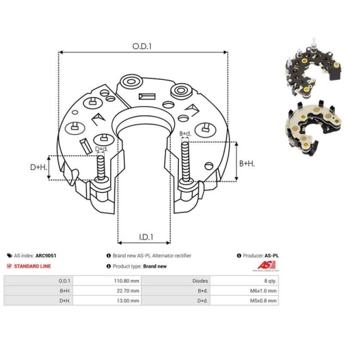 AS-PL Gleichrichter, Generator AS ARC9051