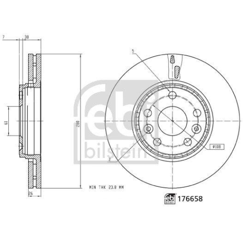 FEBI BILSTEIN Bremsscheibe 176658