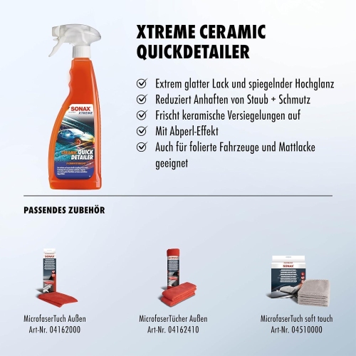 SONAX XTREME Ceramic Quick Detailer 750ml Hochglanz Keramik Lack Schutz 02684000