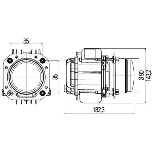 HELLA Hauptscheinwerfer 1ML 010 820-011