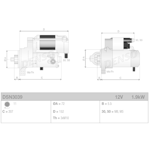 DENSO Starter DSN3039