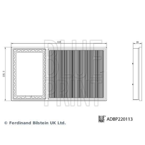 BLUE PRINT Luftfilter ADBP220113