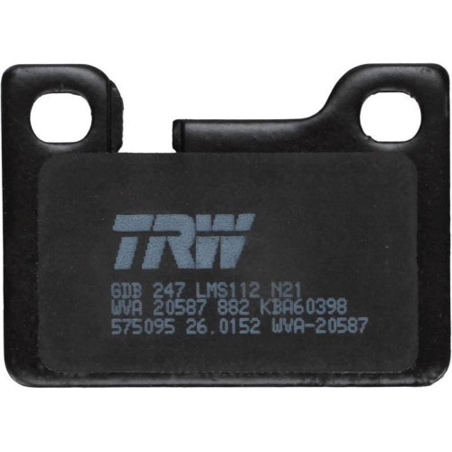 TRW Bremsbelagsatz, Scheibenbremse GDB247