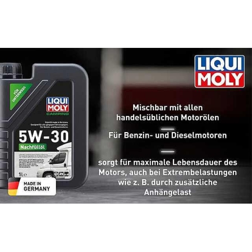 Motor&ouml;l Motoren&ouml;l Camping Nachf&uuml;ll&ouml;l 5W-30 - 1 Liter Liqui Moly