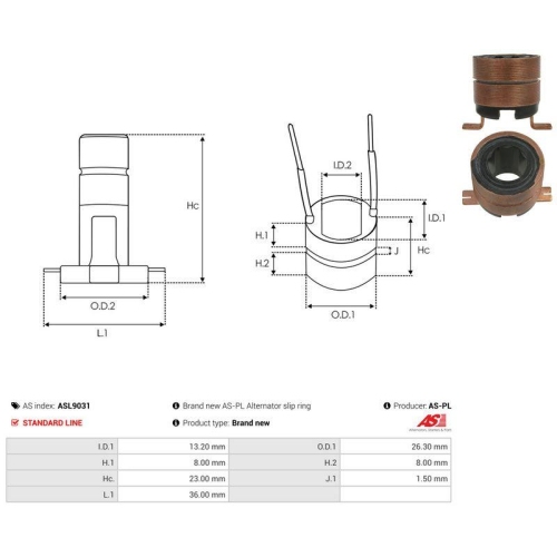 AS-PL Schleifring, Generator AS ASL9031