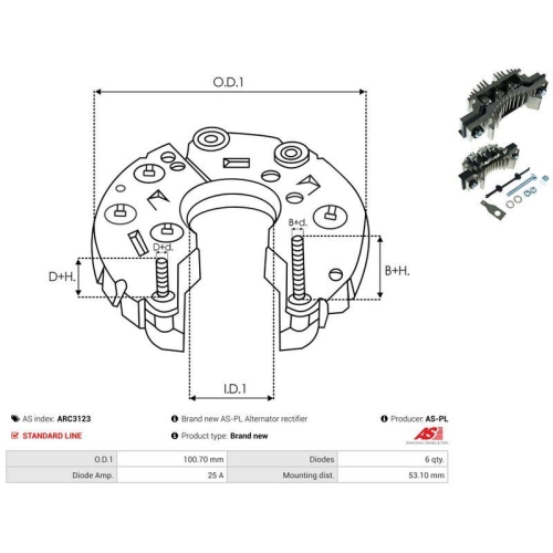 AS-PL Gleichrichter, Generator AS ARC3123