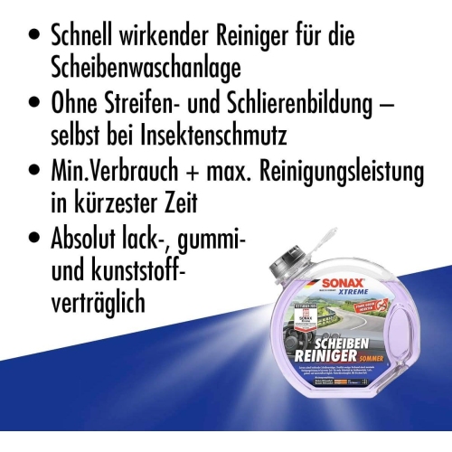SONAX Xtreme Scheibenreiniger Sommer gebrauchsfertig, 3 Liter 02724000