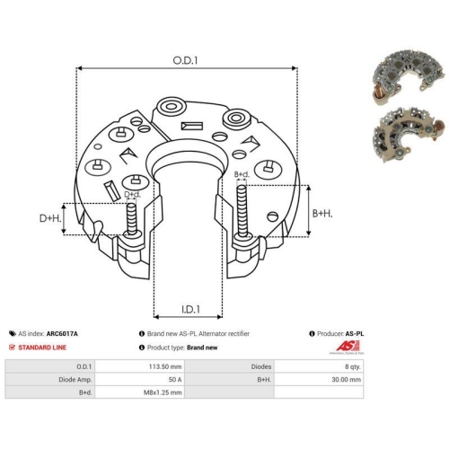 AS-PL Gleichrichter, Generator AS ARC6017A