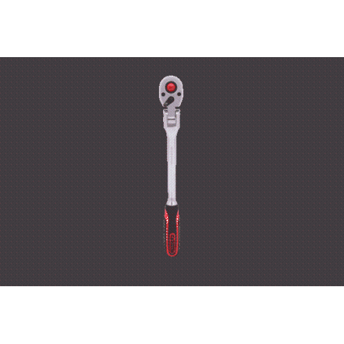 KS TOOLS 918.3895 3/8 Zoll CHROMEplus Gelenk-Umschaltknarre, gebogen, 72 Zahn