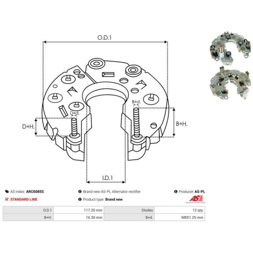 AS-PL Gleichrichter, Generator AS ARC6085S