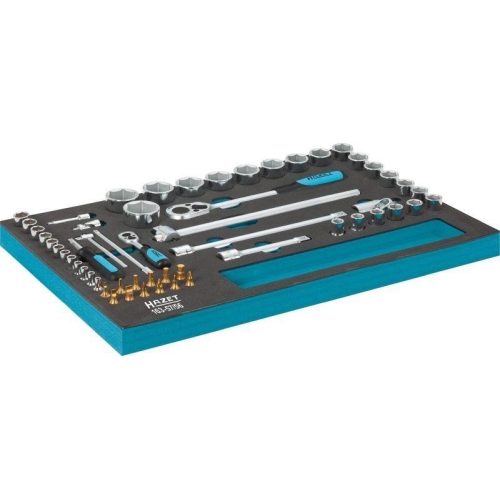 HAZET Steckschl&uuml;ssel Satz 1/2 1/4 Zoll Innen-6k. Schlitz Kreuz PZ 56t 163-57/56