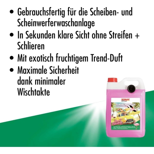 SONAX SCHEIBENREINIGER, GEBRAUCHSFERTIG SWEET FLAMINGO 5L 03945000