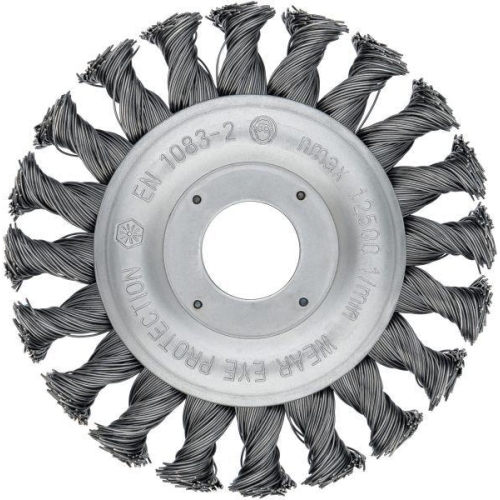 VIGOR Scheibenb&uuml;rste Stahldraht gezopft 115 mm V6804