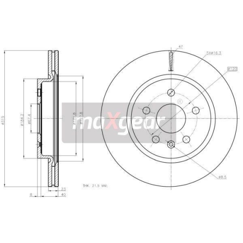 MAXGEAR Bremsscheibe 19-2368