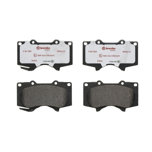 BREMBO Bremsbelagsatz, Scheibenbremse XTRA LINE P 83 102X