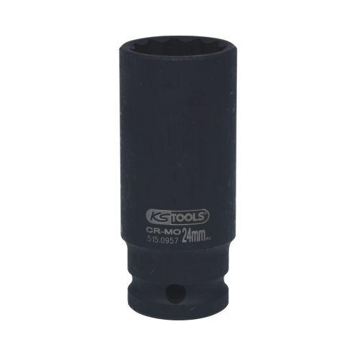 1/2 Zoll 12-kant-Kraft-Stecknuss, lang, 24 mm KS TOOLS 515.0957