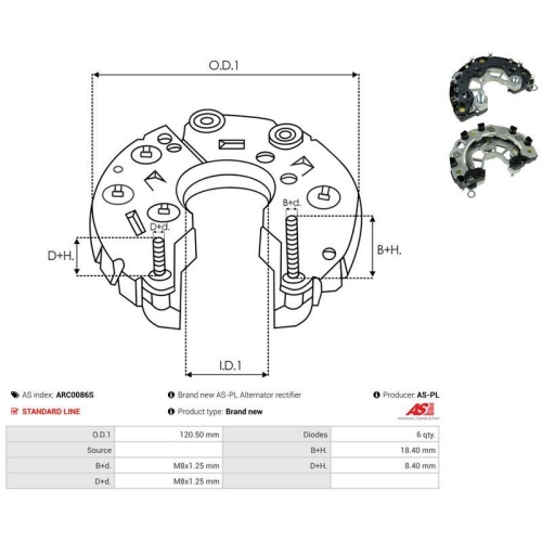 AS-PL Gleichrichter, Generator AS ARC0086S