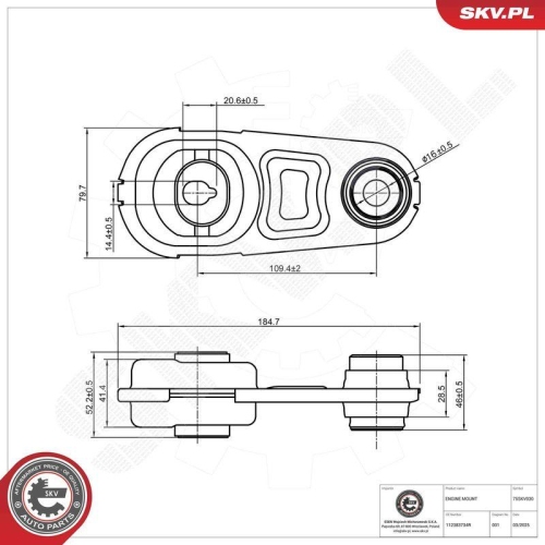 ESEN SKV Lagerung, Motor 75SKV030