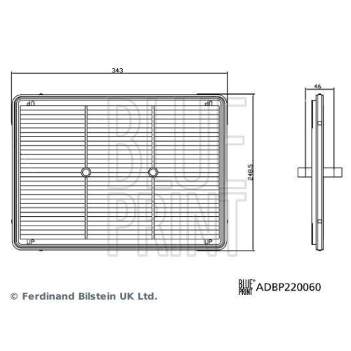 BLUE PRINT Luftfilter ADBP220060