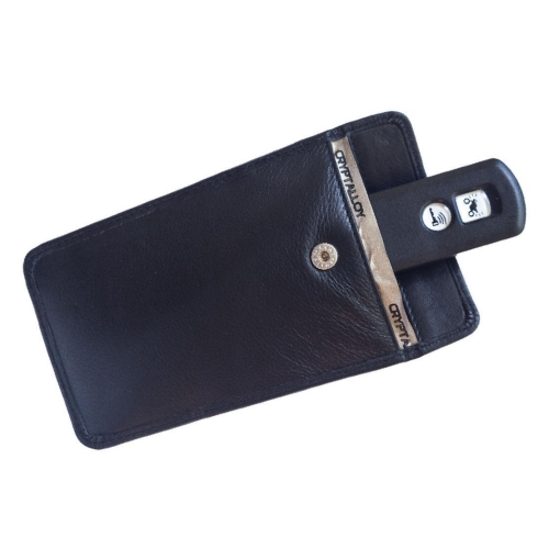 Schl&uuml;sseletui aus Leder RFID-Protection maximale Datensicherheit Schwarz Auto