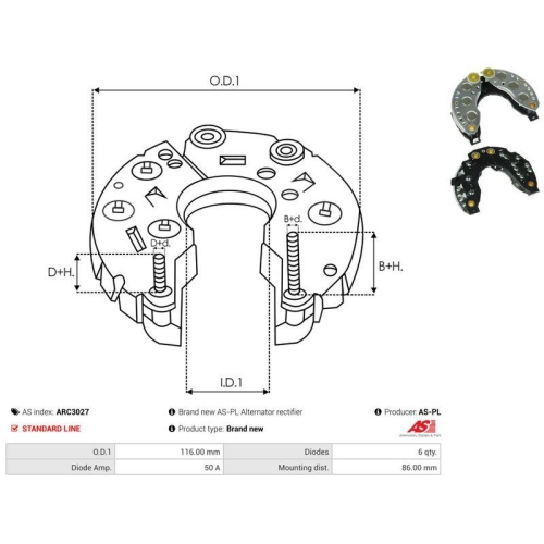 AS-PL Gleichrichter, Generator AS ARC3027