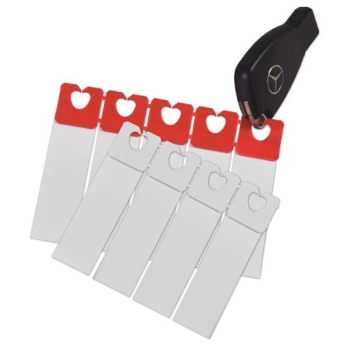1000 Schl&uuml;sselanh&auml;nger Clip unbedruckt, Easy-Clip-System, beschreibbar, rot
