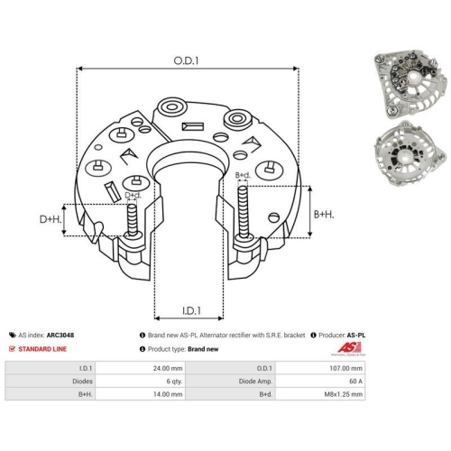 AS-PL Gleichrichter, Generator AS ARC3048