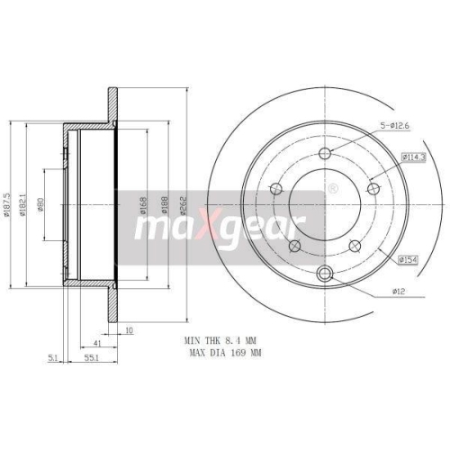MAXGEAR Bremsscheibe 19-2389