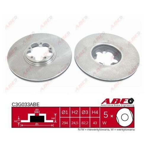 ABE Bremsscheibe C3G033ABE