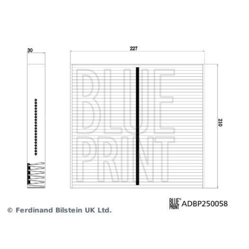 BLUE PRINT Filter, Innenraumluft ADBP250058
