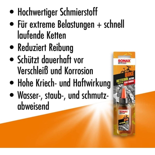 SONAX BIKE Silikon Ketten Pflege Öl Ultra, 50ml 08635410