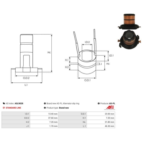 AS-PL Schleifring, Generator AS ASL9028