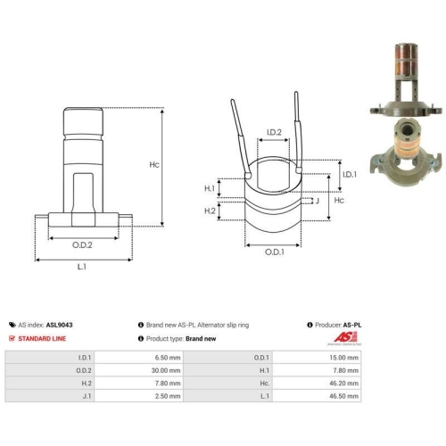 AS-PL Schleifring, Generator AS ASL9043