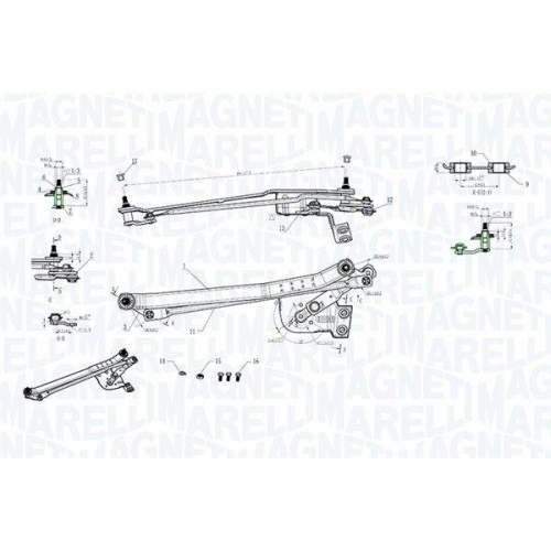 MAGNETI MARELLI Wischergest&auml;nge 085570166010
