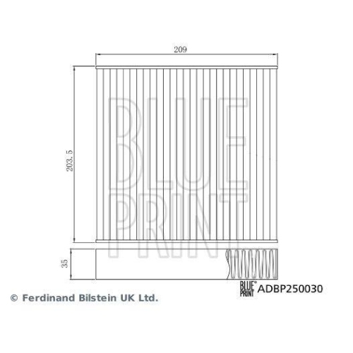 BLUE PRINT Filter, Innenraumluft ADBP250030