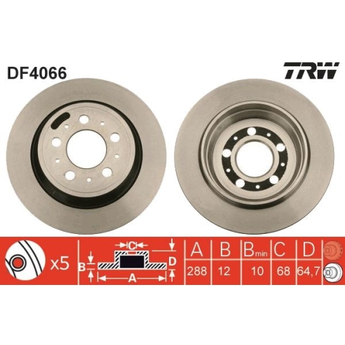 TRW Bremsscheibe DF4066