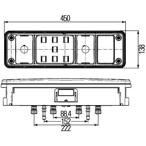 HELLA Heckleuchte 2VP 340 961-151