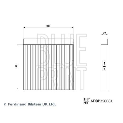 BLUE PRINT Filter, Innenraumluft ADBP250081