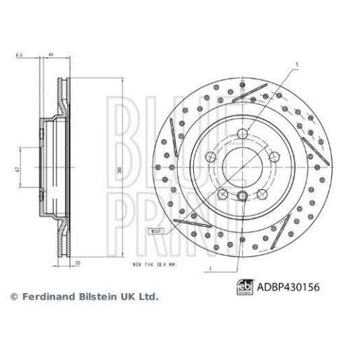 BLUE PRINT Bremsscheibe ADBP430156