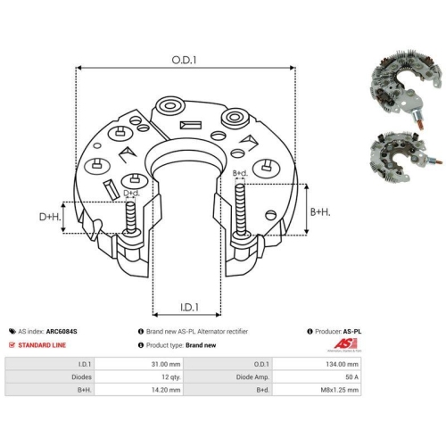 AS-PL Gleichrichter, Generator AS ARC6084S