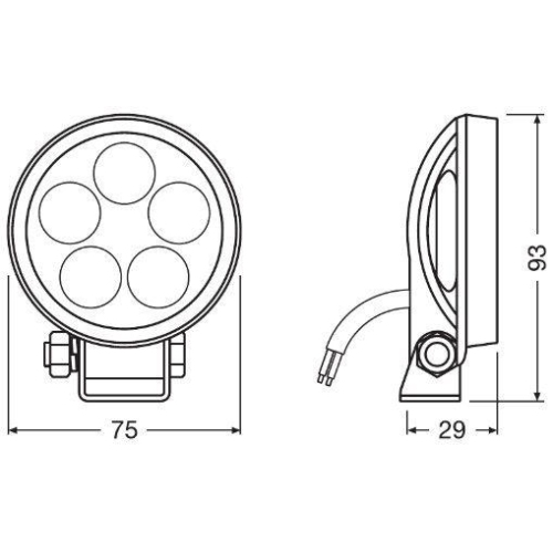 ams-OSRAM Fernscheinwerfer LEDriving&reg; Round VX70-SP LEDWL102-SP