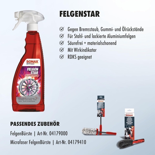 SONAX FelgenStar Felgenreiniger PET-Flasche 750 ml 02274000