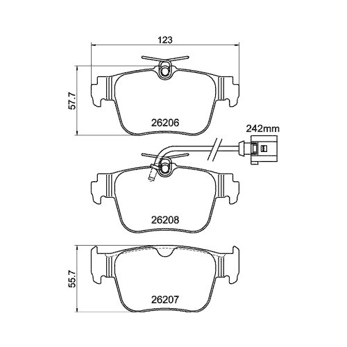 DON Bremsbelagsatz, Scheibenbremse PCP2035