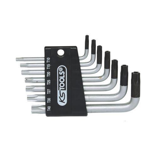 Torx-Winkelstiftschl&uuml;ssel-Satz mit Bohrung, kurz, 7-tlgTB10-TB40 KS TOOLS