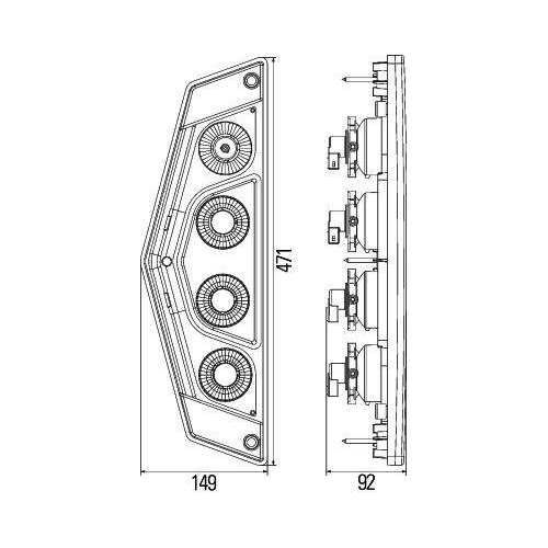 HELLA Heckleuchte 2VP 012 570-111