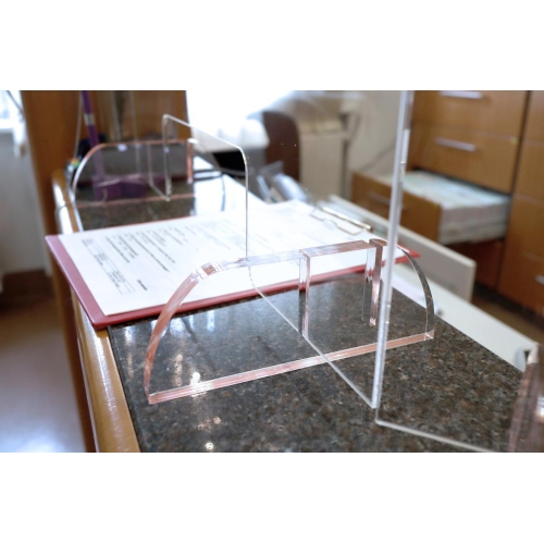 Hygieneschutzwand Acrylglas Transparent, Format 600 x 1.000 mm EICHNER