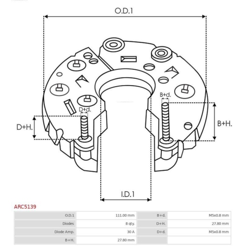 AS-PL Gleichrichter, Generator Brandneu AS-PL ARC5139