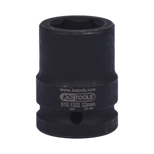 KS Tools 3/4" Sechskant-Kraft-Stecknuss, kurz 515.1322, 22mm