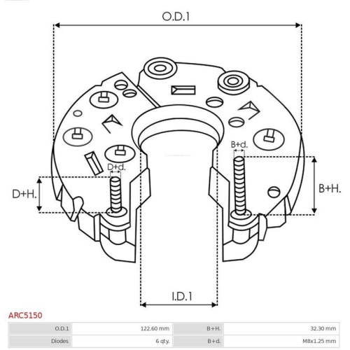 AS-PL Gleichrichter, Generator Brandneu AS-PL ARC5150